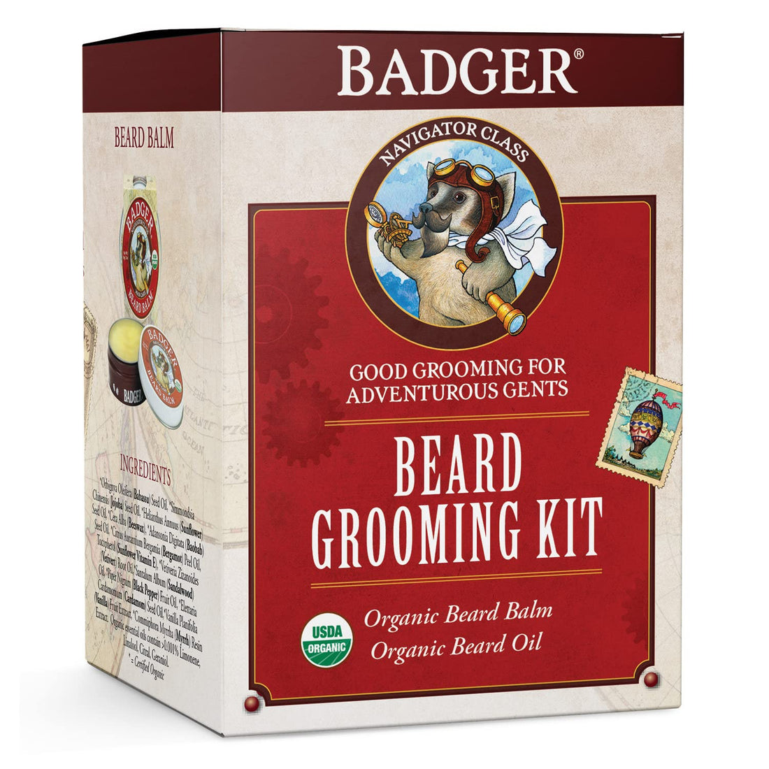 Badger Balm - Badger Beard Grooming Kit - Includes Beard Oil and Beard Balm