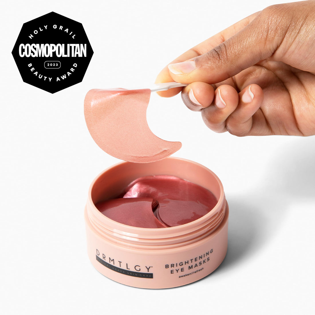 DRMTLGY Brightening Eye Masks (30 Pairs) - Caffeine Eye Masks for Dark Circles and Puffiness with Hyaluronic Acid, Eye Patches for Puffy Eyes