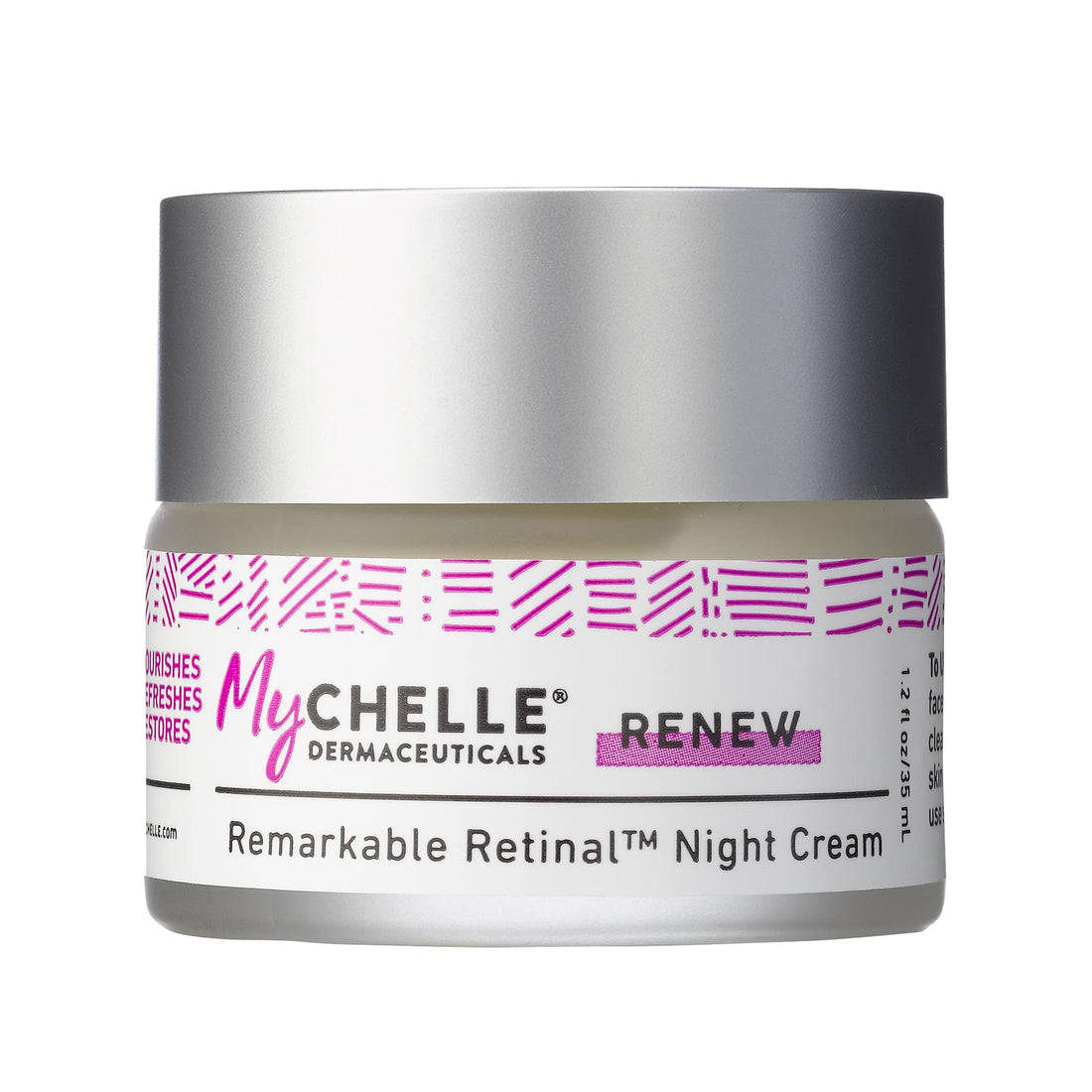 MyChelle Dermaceuticals Remarkable Retinal Night Cream Nutrient-Rich Moisturizer with Vitamin A for All Skin Types, Cruelty Free, Vegan, 1.2 fl oz