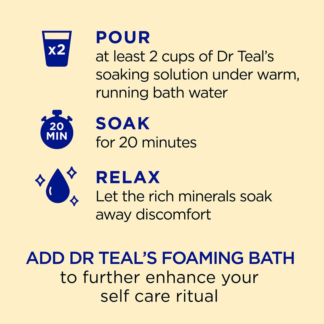 Dr Teal's Pure Epsom Magnesium Salt Soak, Prebiotic Lemon Balm & Essential Oil, 3 lbs (Pack of 4)