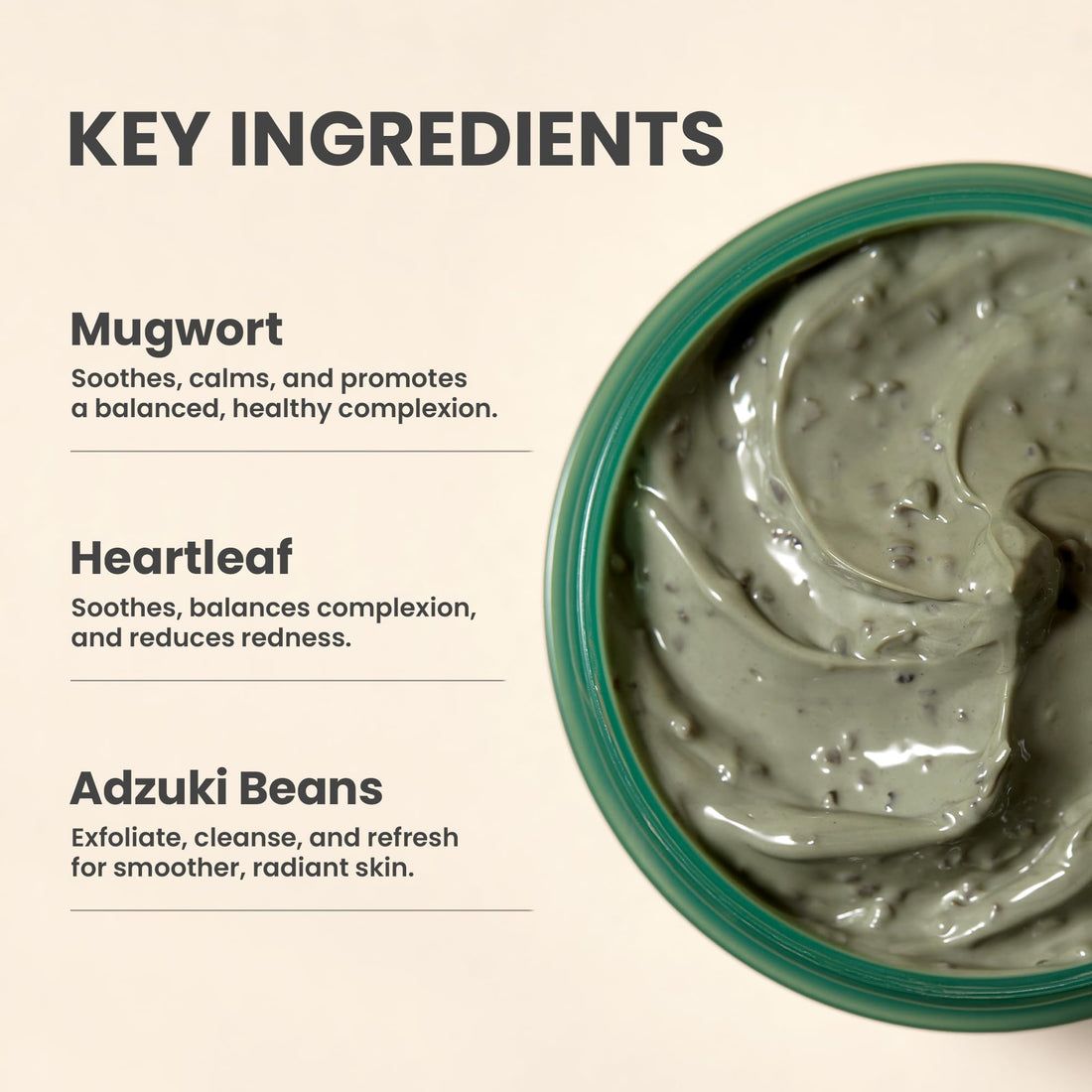 AXIS-Y Mugwort Pore Clarifying Wash Off Pack - Face Exfoliator Targets Clogged Pores, Whitehead & Blackhead Remover - Vegan Korean Skin Care Glass Skin Clay Mask - 3.38 fl. oz.