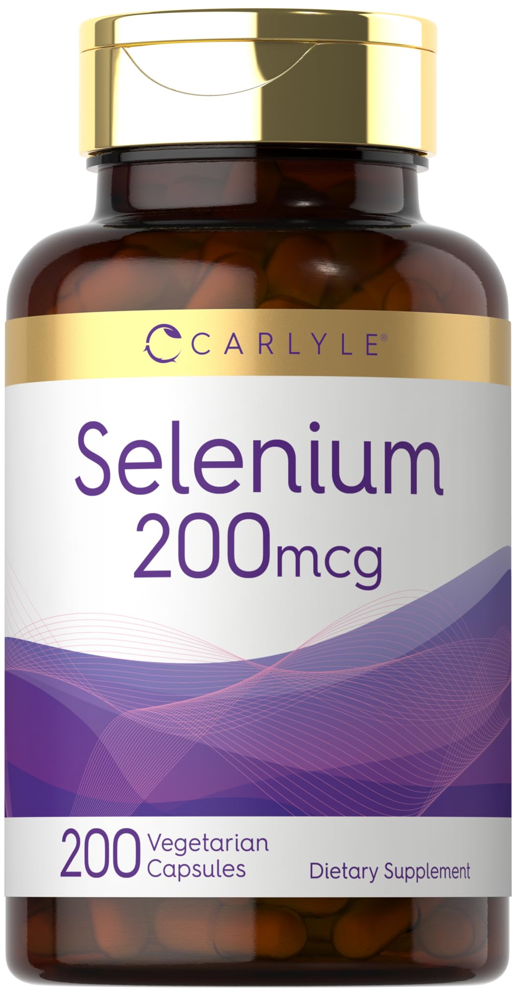 Carlyle Yeast Free Selenium Supplement | 200mcg | 200 Capsules | Vegetarian, Non-GMO, and Gluten Free Mineral Formula | L-Selenomethionine | Value Size