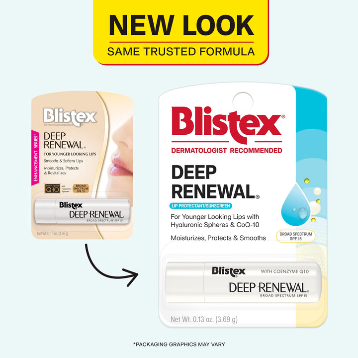 Blistex SPF 15 Deep Renewal Lip Protectant,for Younger lokking Lips, 0.13 Ounce