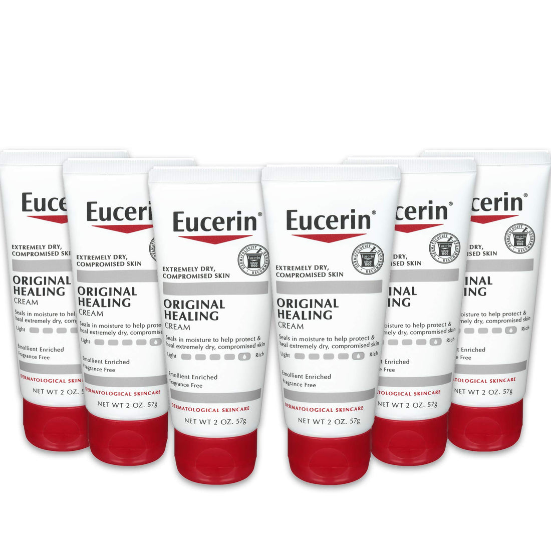 Eucerin Original Healing Rich Creme 2 Ounce (Pack of 6)