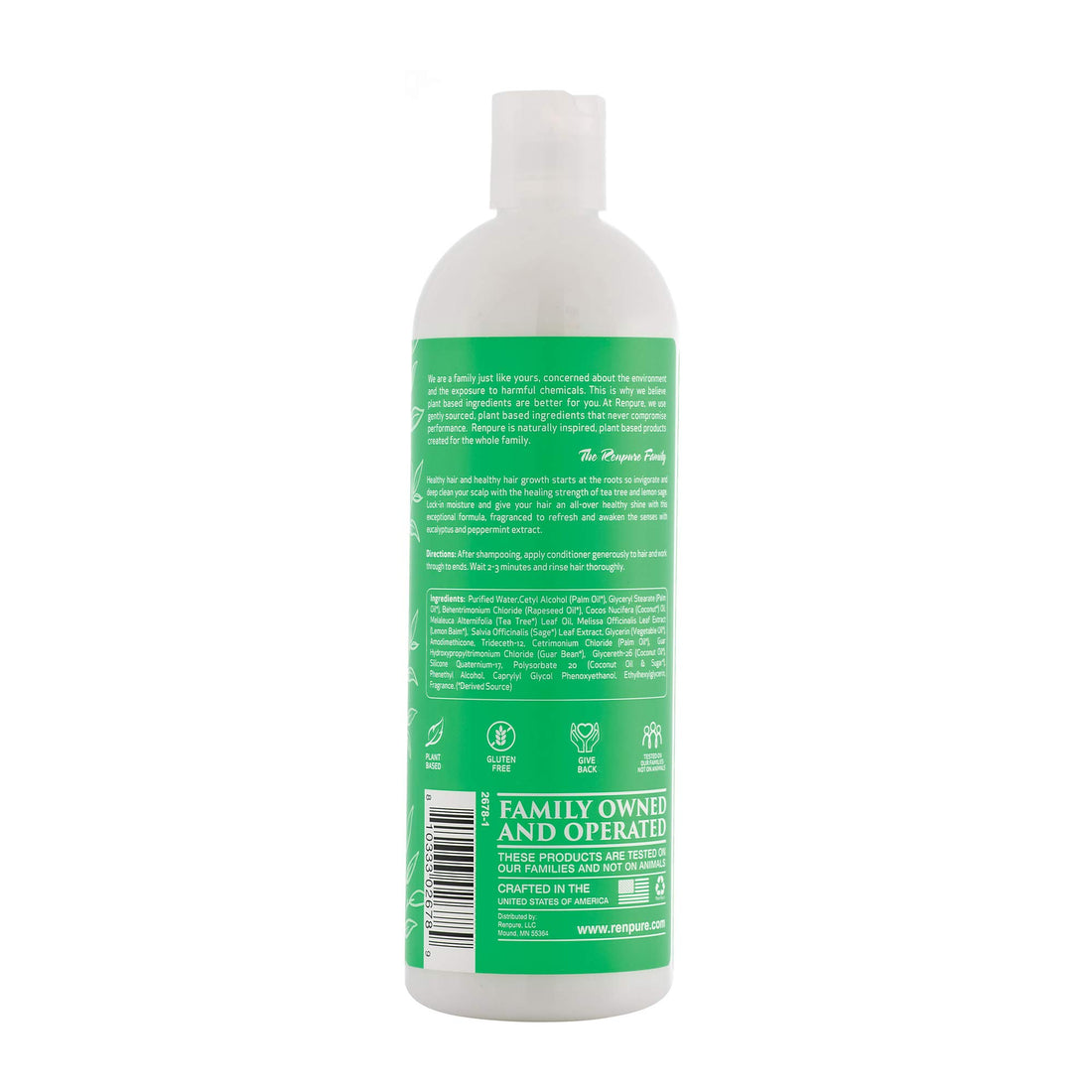 Renpure Tea Tree Lemon Sage Refreshing Moisture Conditioner, 16 Ounce