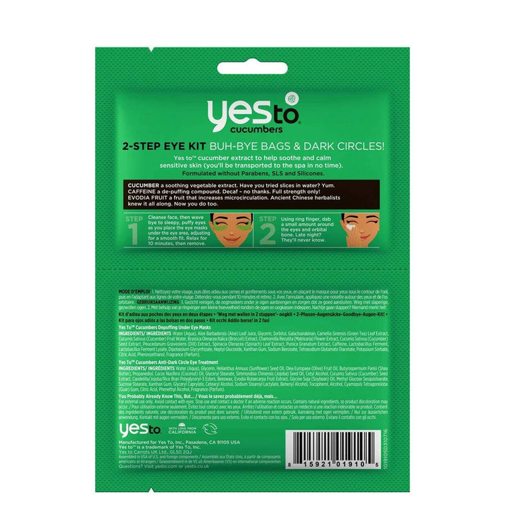 Yes To Cucumbers Soothing 2-Step Eye Kit, 1 Single Use Kit