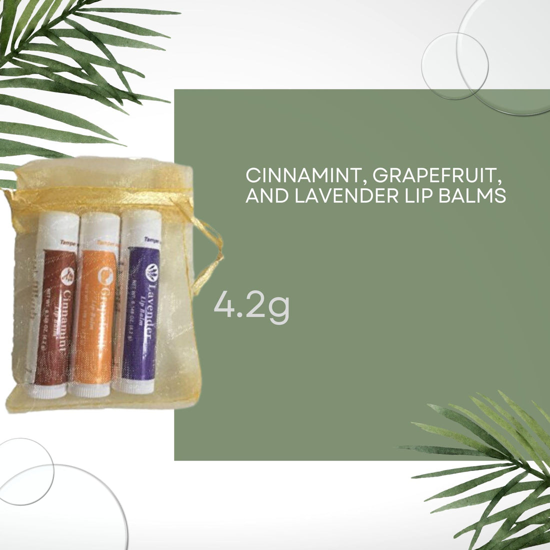 Young Living Lip Balm Trio (Lavender, Grapefruit, Cinnamon)
