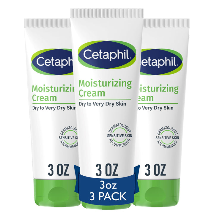 Cetaphil Face & Body Moisturizer, Hydrating Moisturizing Cream for Dry to Very Dry, Sensitive Skin, NEW 3 oz Pack of 3, Fragrance Free, Non-Comedogenic, Non-Greasy