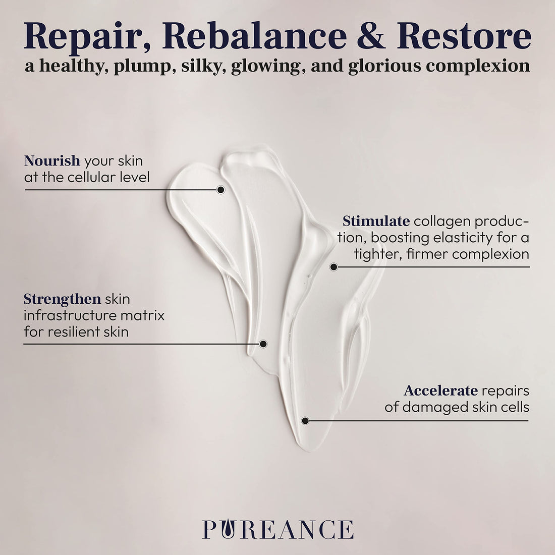 PUREANCE Organic Hydrating Serum for Face - Tremella Mushroom Stimulates Collagen and Cellular Growth, Hyaluronic Acid Serum Enhances Moisture and Nourishes Skin