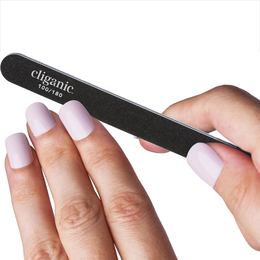 180/240 Grit , Black : 12 Pack Nail File Set: 180/240 Grit | Professional Washable Double Sided Emery Board - Buffer Files Kit | Cliganic 90 Days Warranty