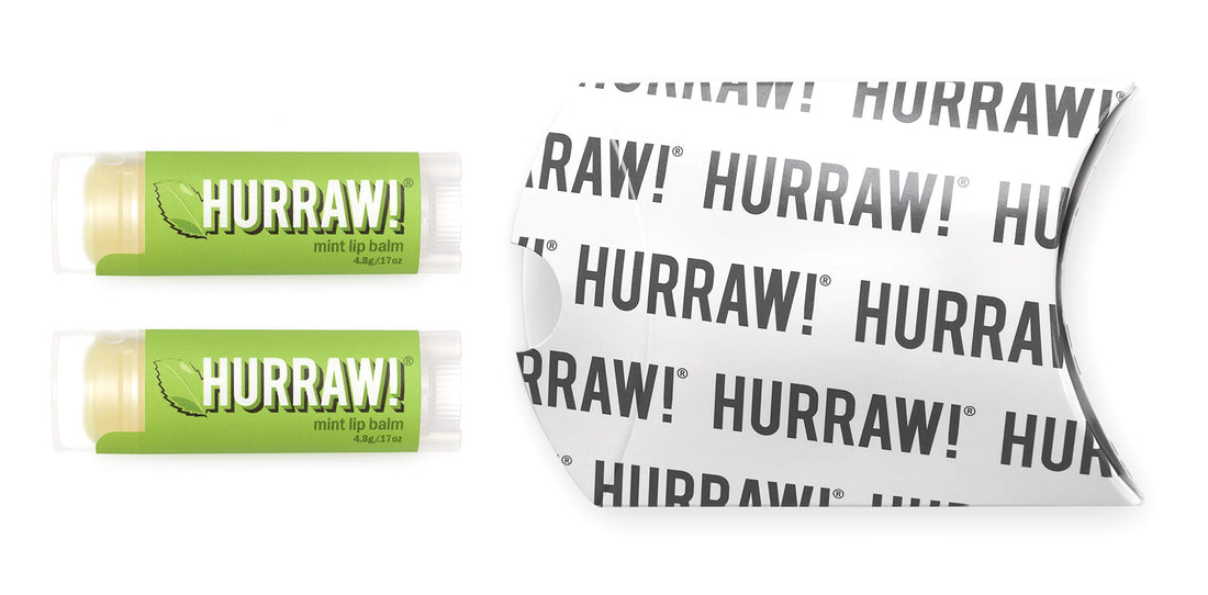 Hurraw! Mint Lip Balm, 2 Pack: Organic, Certified Vegan, Cruelty and Gluten Free. Non-GMO, 100% Natural Ingredients. Bee, Shea, Soy and Palm Free. Made in USA