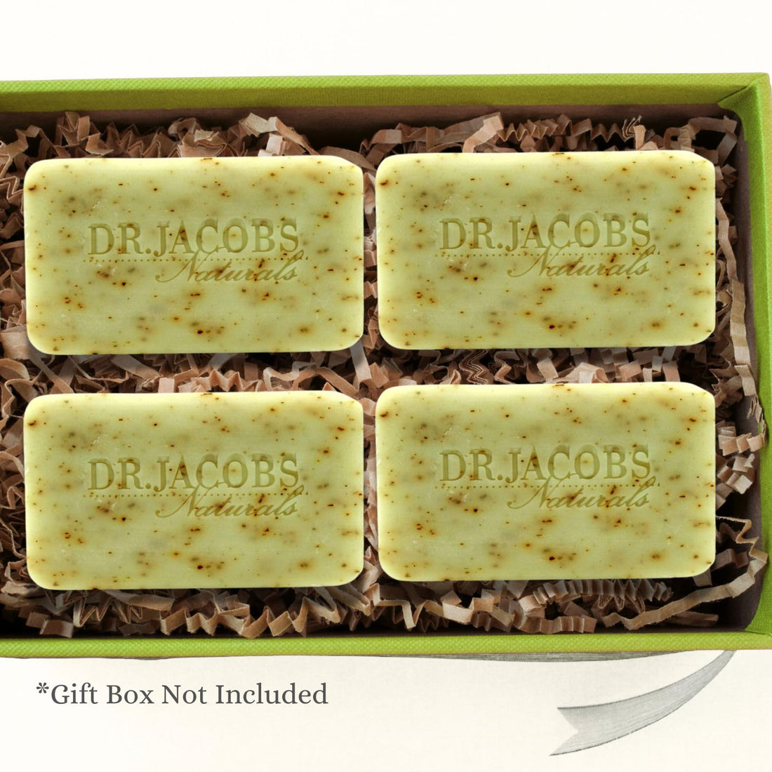 DR.JACOBS NATURALS Castile 5 oz Bar Soap for Face and Body Triple Milled Loofah Exfoliating Vegan (Minty Cucumber Mojito)(4-pack)