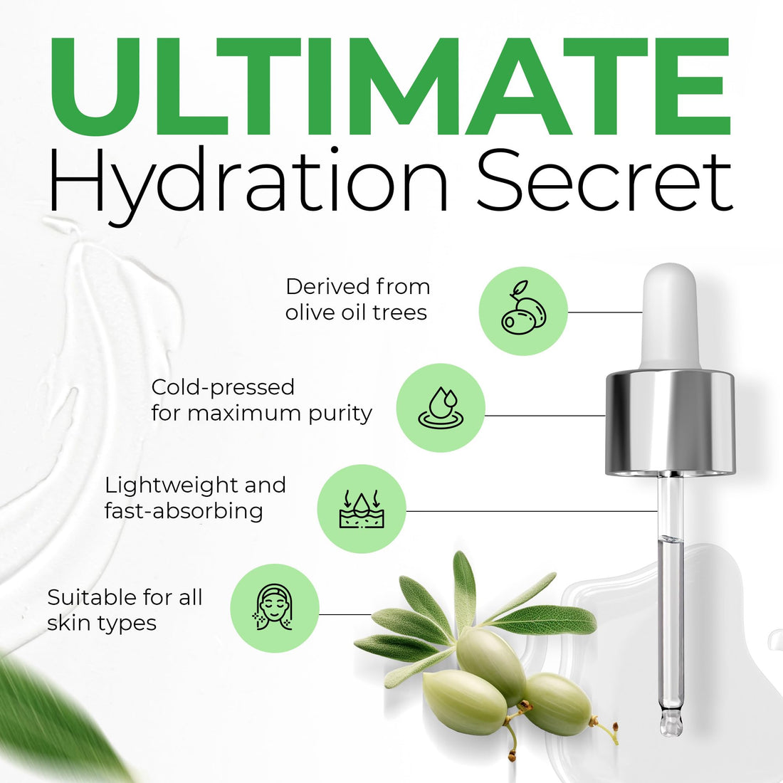 CARESILK Squalane Oil for Face - 100% Pure Organic Squalane Moisturizer - Plant Natural Facial Oil - Nourishment Hydrating Face Oil - Vegan - Non-comedogenic