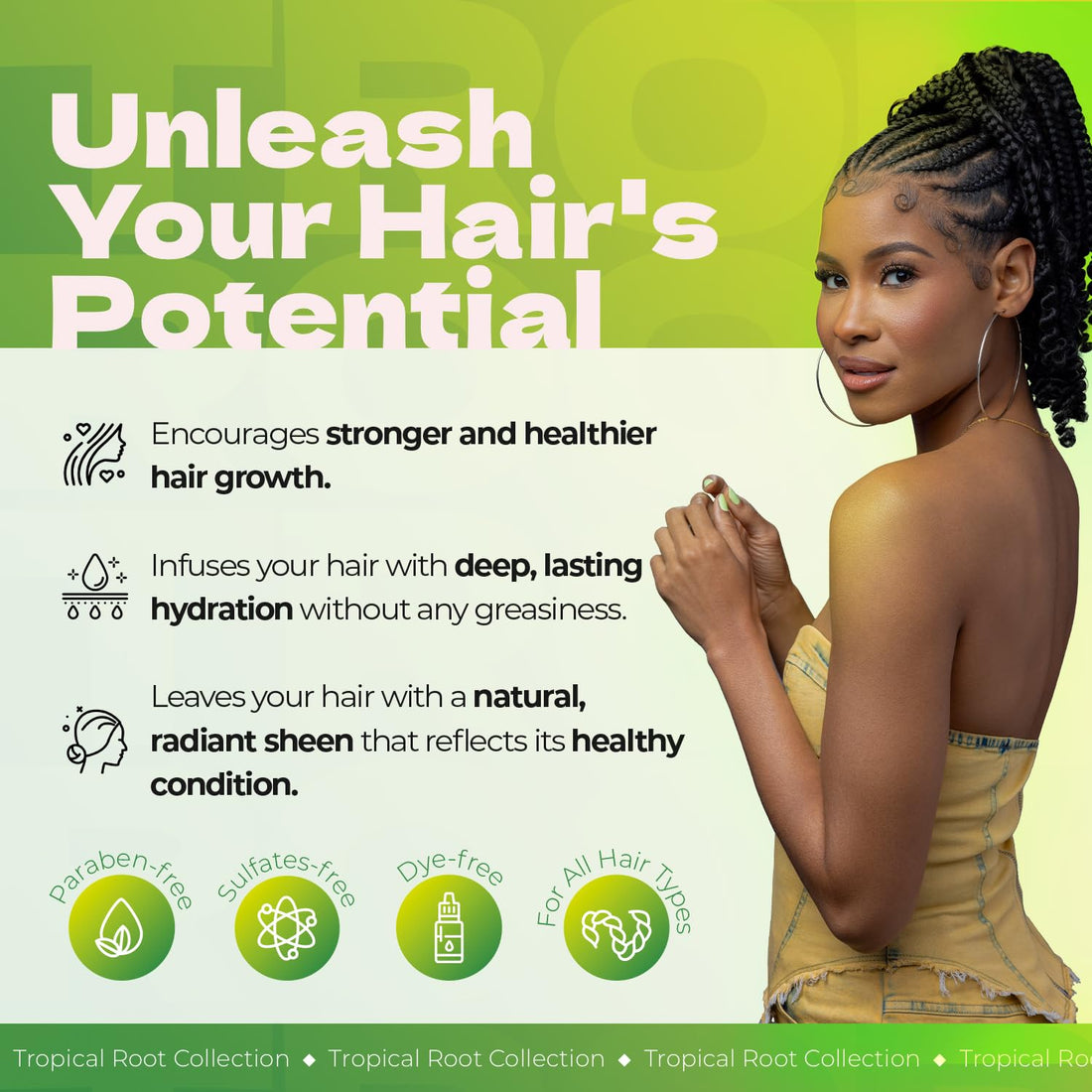 Bronner Brothers Tropical Roots Growth Oil, 8 Ounce