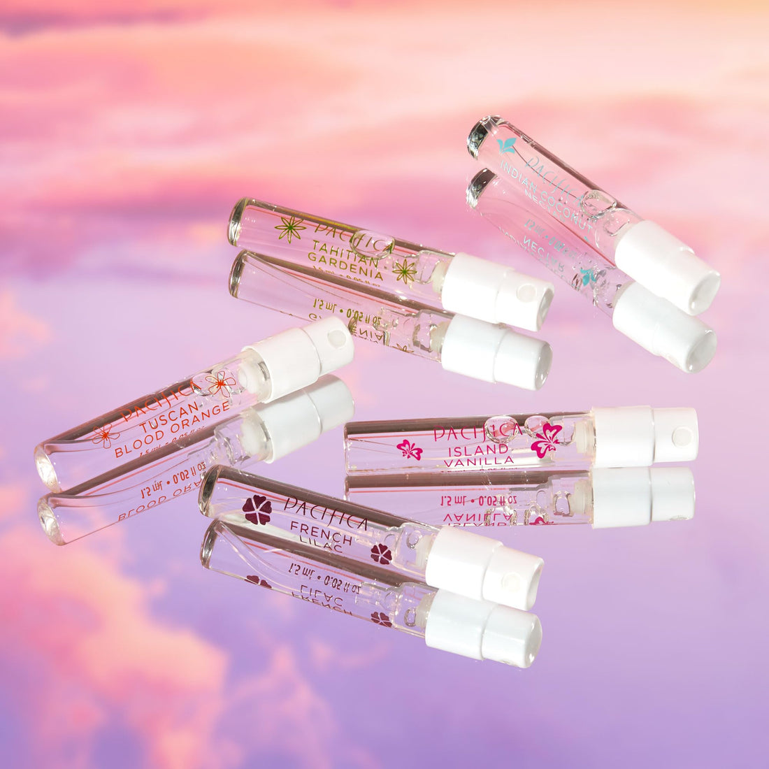 Pacifica Beauty | Wanderlust Spray Perfume Trial Set | Featuring Island Vanilla Mini | 5 Scents | Fragrance Sampler Gift Set | Natural + Essential Oils | Clean Fragrance | Vegan + Cruelty Free