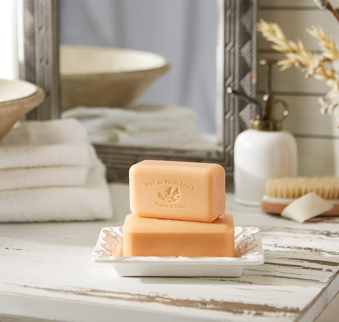 Pre de Provence Artisanal French Soap Bar Enriched with Shea Butter, Persimmon, 250 Gram
