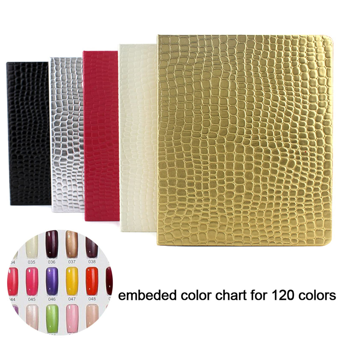 Rose: Nmkl 120 Nail Color Chart Display Book For Nail Polish Uv Gel Color Cards Nail Salon Tool With Tips (Rose)