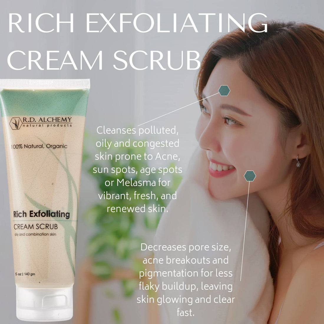 Rich Exfoliating Cream Scrub, 4oz