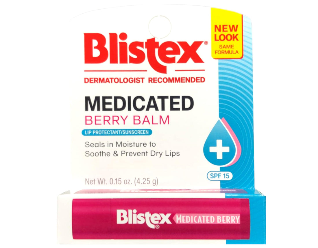 Blistex Medicated Lip Balm, Spf 15, Berry, .15-Ounce Tubes (Pack of 3)