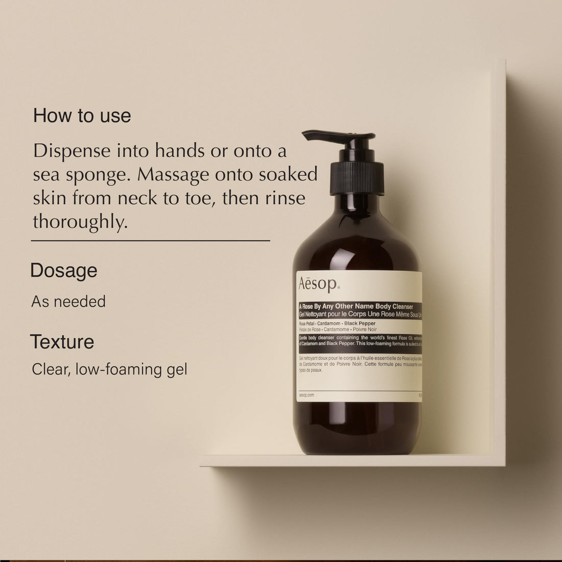 Aesop A Rose by Any Other Name Body Cleanser, 16.9 fl.Oz