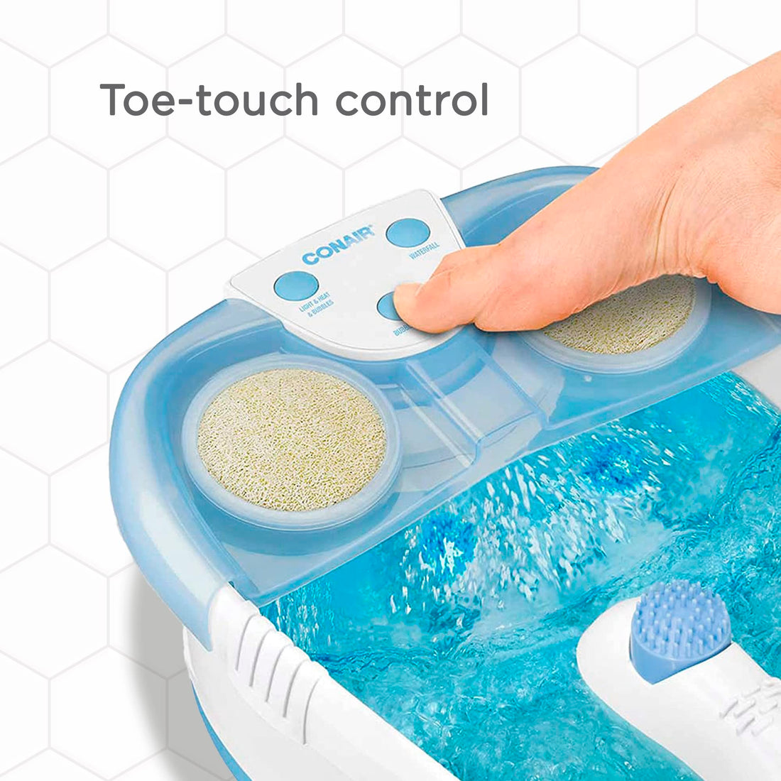 Conair Active Life Waterfall Foot Spa with Lights and Bubbles (Blue)