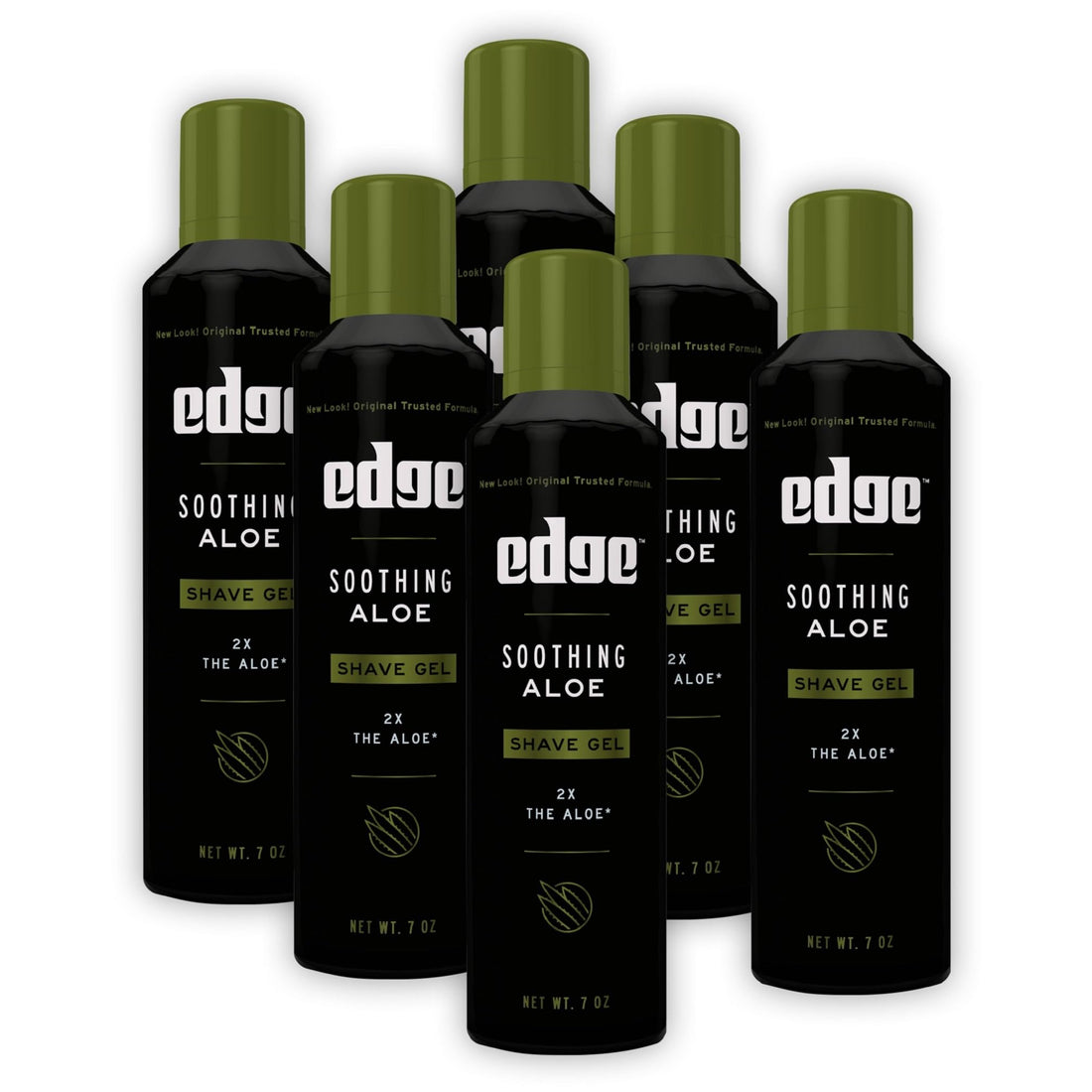 Edge Shave Gel, Soothing Aloe, 7 Ounce (Pack of 6)