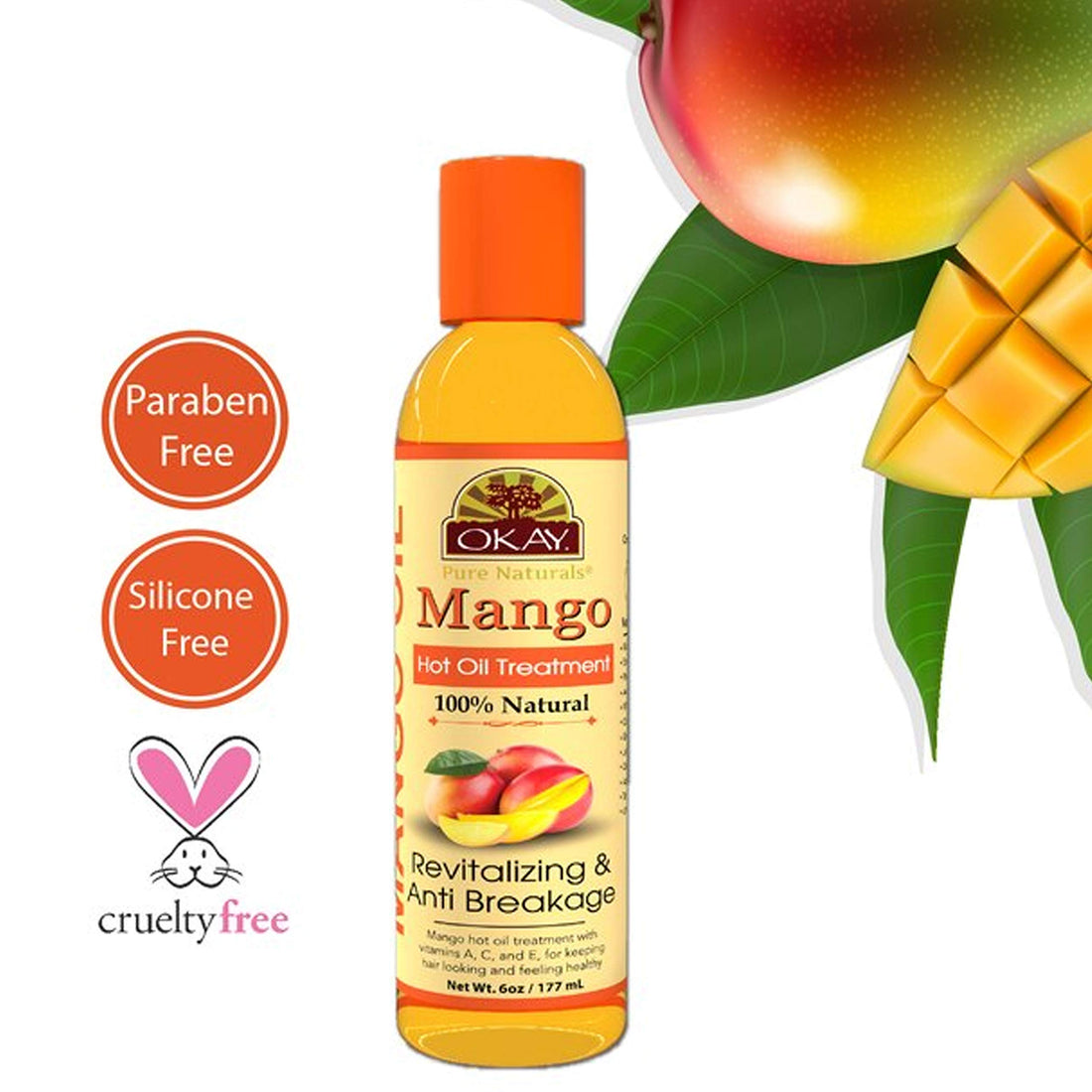 Okay Hot Oil for Treatment, Mango, 6 Ounce