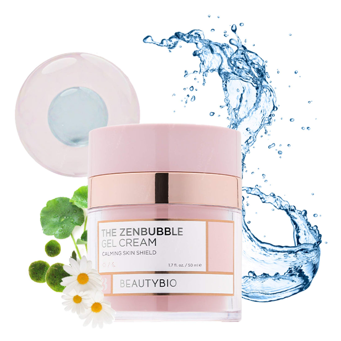 BeautyBio Zenbubble Gel Cream. Helps reduce the visible effects of stress: redness, breakouts, accelerated wrinkling, excessive dryness and enlarged pores, 1 ct.