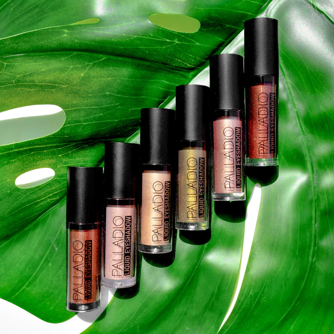 Palladio Liquid Eyeshadow, creamy shimmery formula that instantly adheres to the eyelid with flexible applicator wand for over 8 hours of smudge and crease-proof wear (Jade)