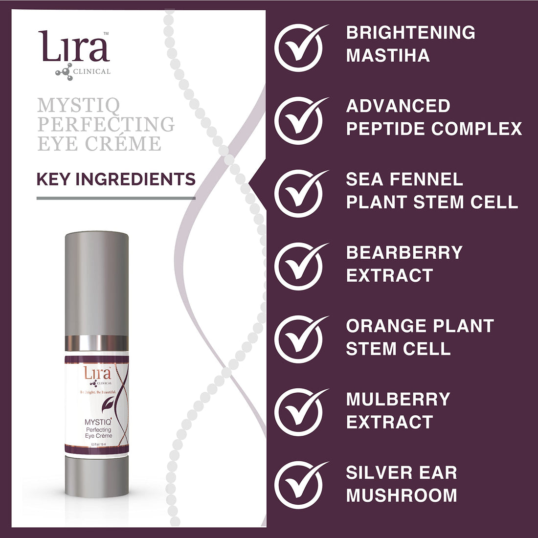 Lira MYSTIQ Perfecting Eye Creme, 0.5 Fluid Ounce