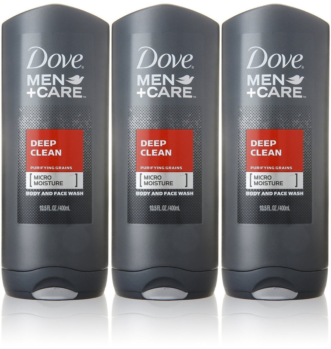 Dove Body & Face Wash 13.5oz Mens Deep Clean (3 Pack)