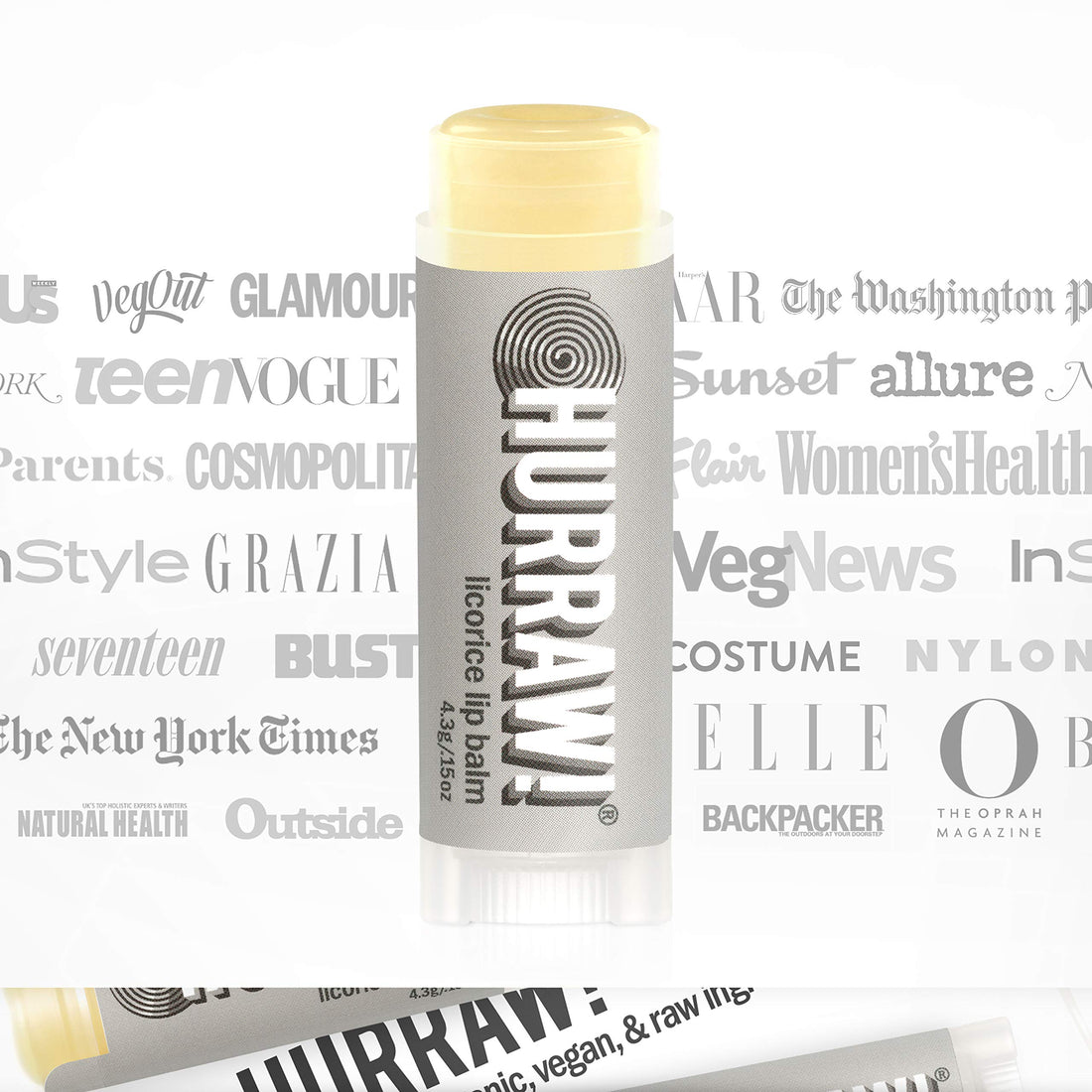 Hurraw! Licorice Lip Balm, 2 Pack: Organic, Certified Vegan, Cruelty and Gluten Free. Non-GMO, 100% Natural Ingredients. Bee, Shea, Soy and Palm Free. Made in USA