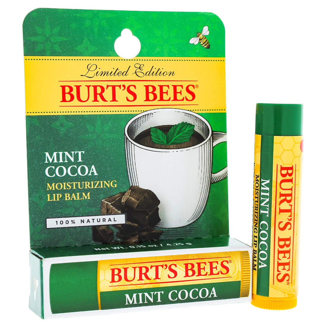 Burt's Bees Lip Balm Blister, Mint Cocoa, 0.15 Ounce