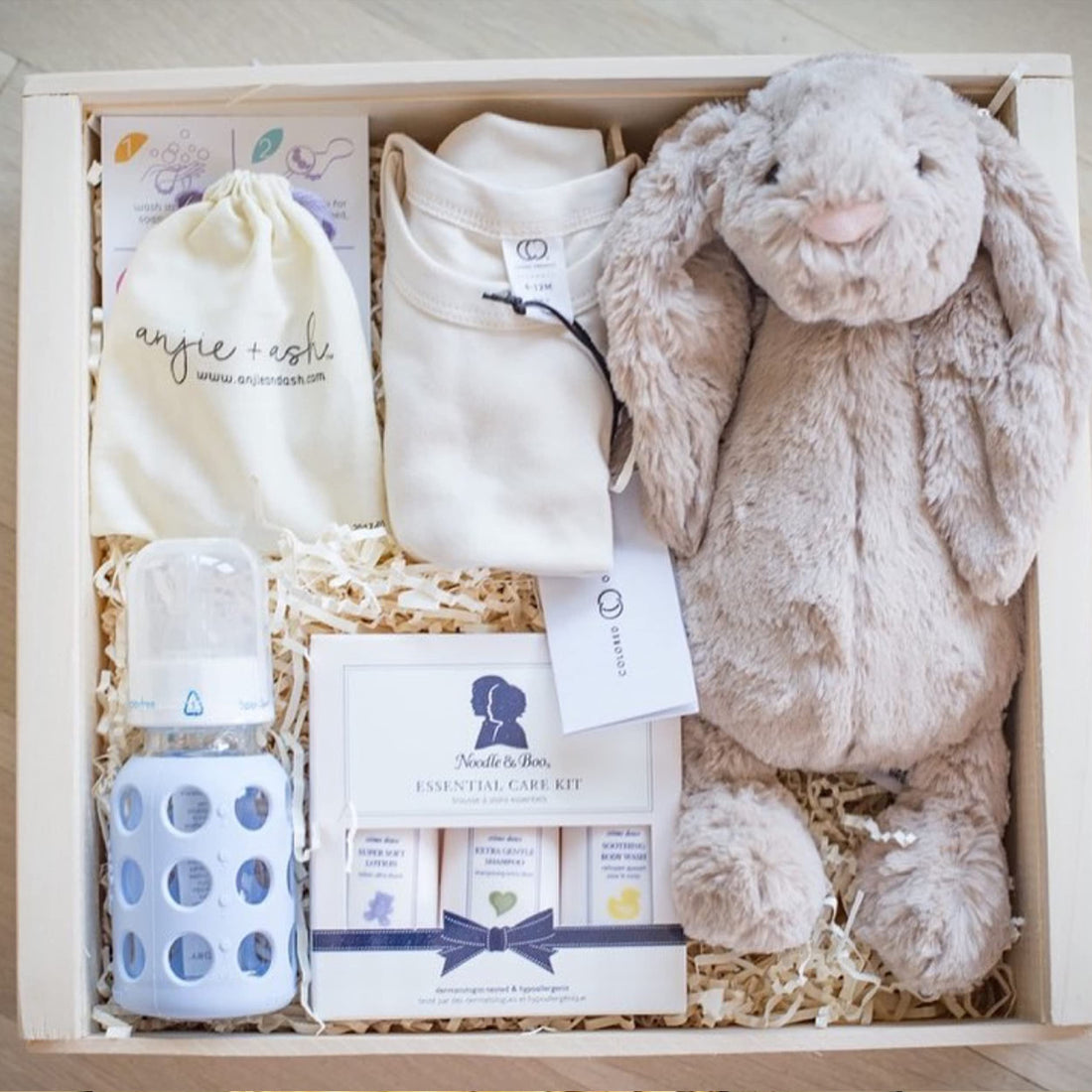 Noodle & Boo Essential Care 3 Piece Kit Super Soft Baby Lotion, Extra Gentle Shampoo and Soothing Body Wash, 2 Oz of each