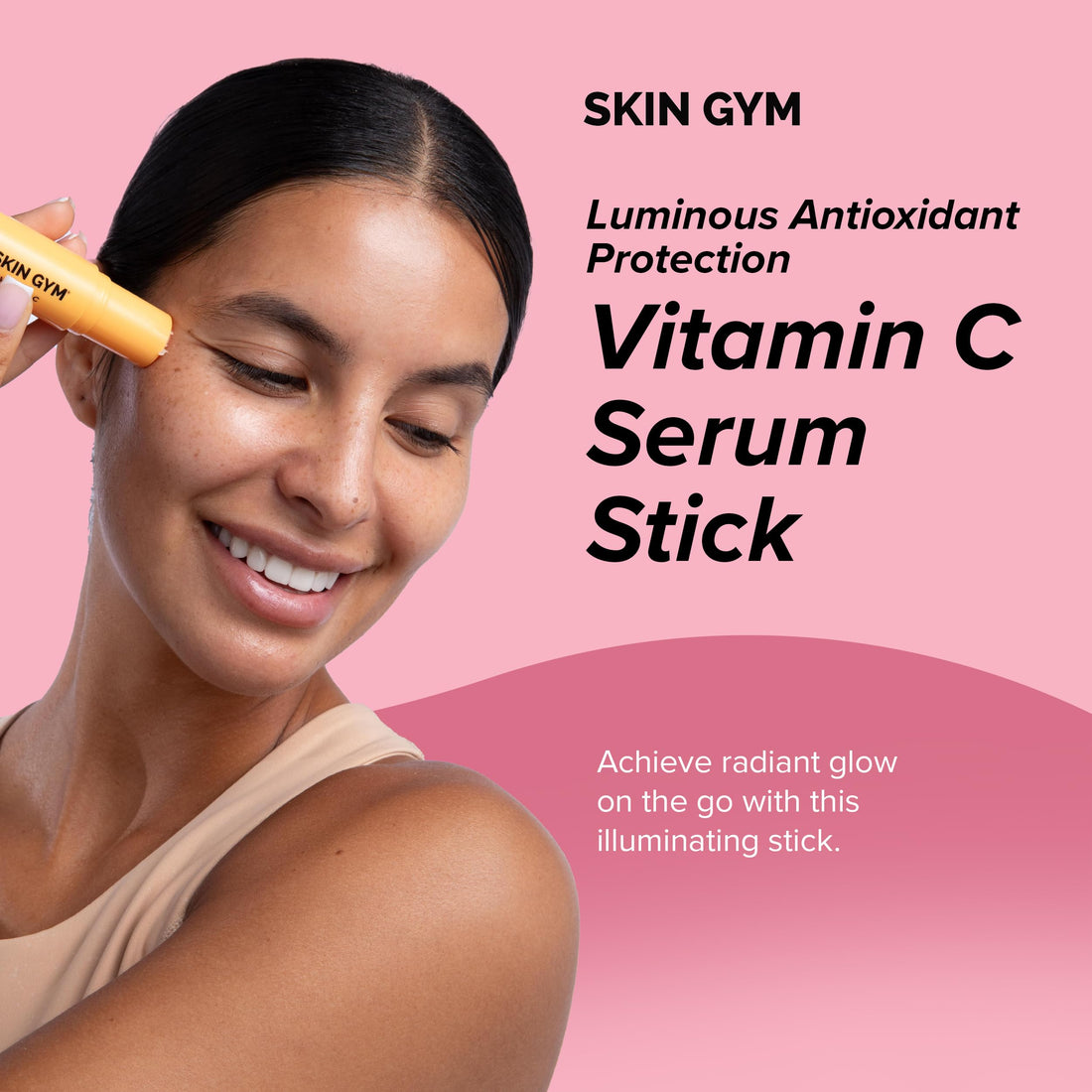 Skin Gym Vitamin C Face Serum Stick, Daily Moisturizing Stick for Face, Formulated with Ascorbic Acid and Niacinamide for Even Tone, Texture, and Radiant Skin