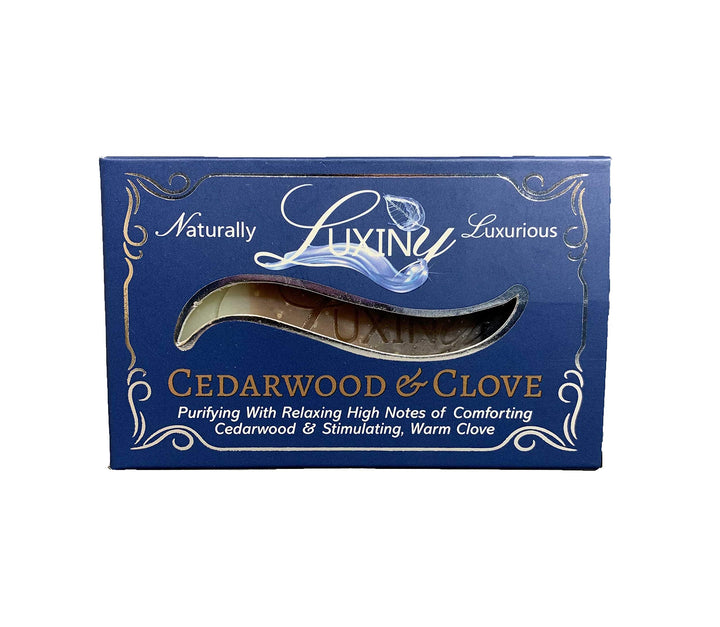 Natural Soap Bar Luxiny Cedarwood & Clove Handmade Body Soap and Bath Soap Bar is Palm Oil Free, Moisturizing Vegan Castile Soap with Essential Oil for All Skin Types Including Sensitive Skin (Single)