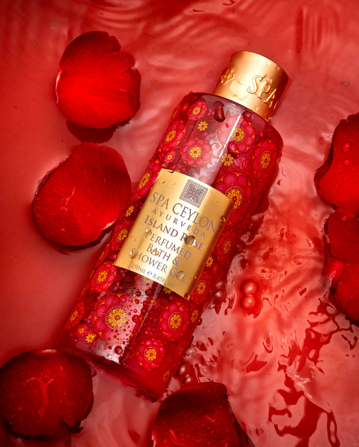 SPA CEYLON Island Rose Perfumed Bath & Shower Gel | Natural Body Wash | Foaming Gel | Moisturizing Body Cleanser | Paraben, Sulphate & Fragrance-Free | Suitable For All Skin Types