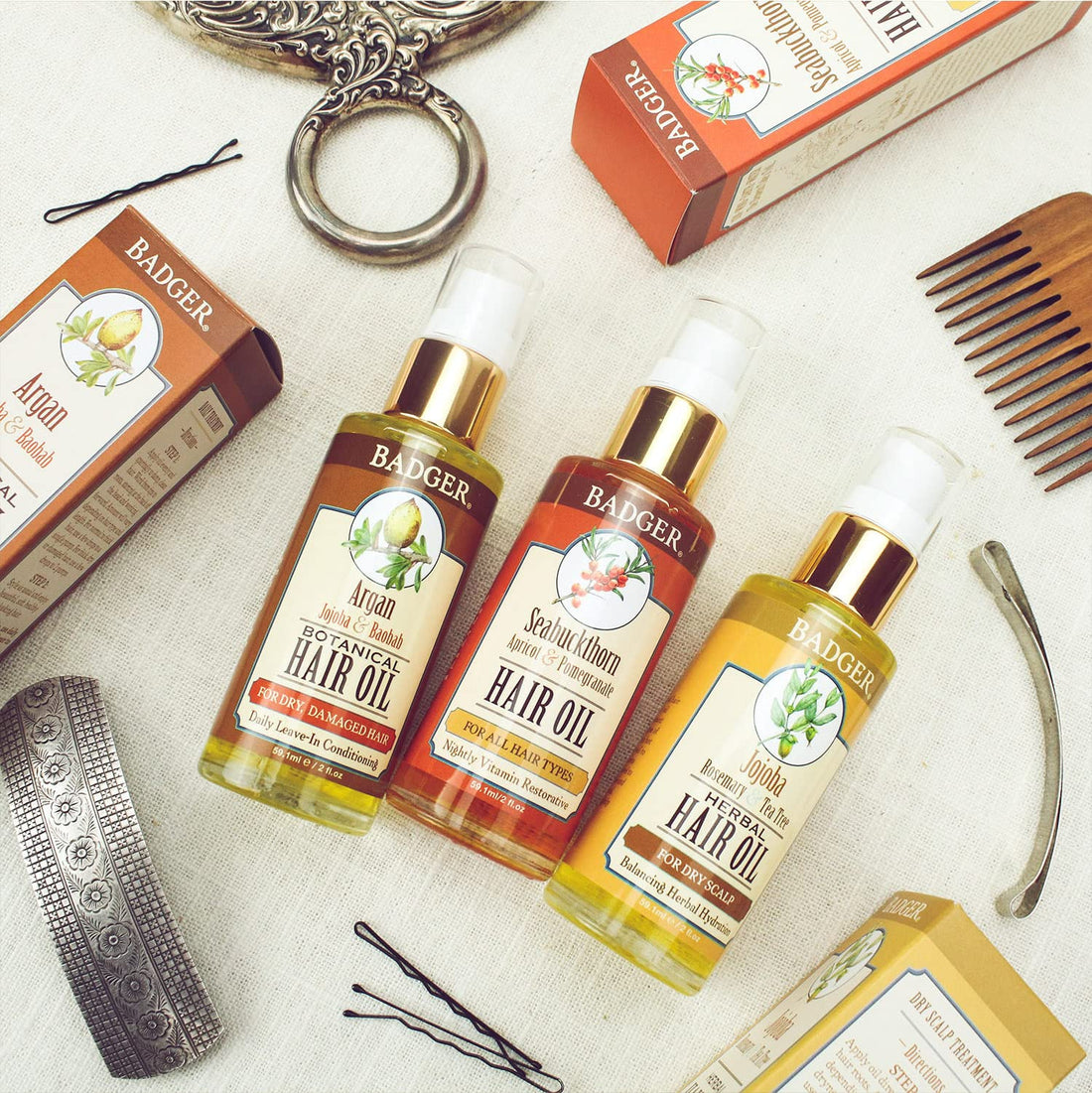 Badger Jojoba Hair Oil - For Dry Scalp