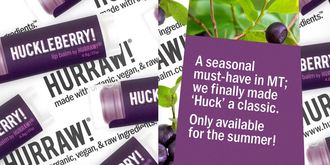 Hurraw! Huckleberry Lip Balm: Organic, Certified Vegan, Cruelty and Gluten Free. Non-GMO, 100% Natural Ingredients. Bee, Shea, Soy and Palm Free. Made in USA