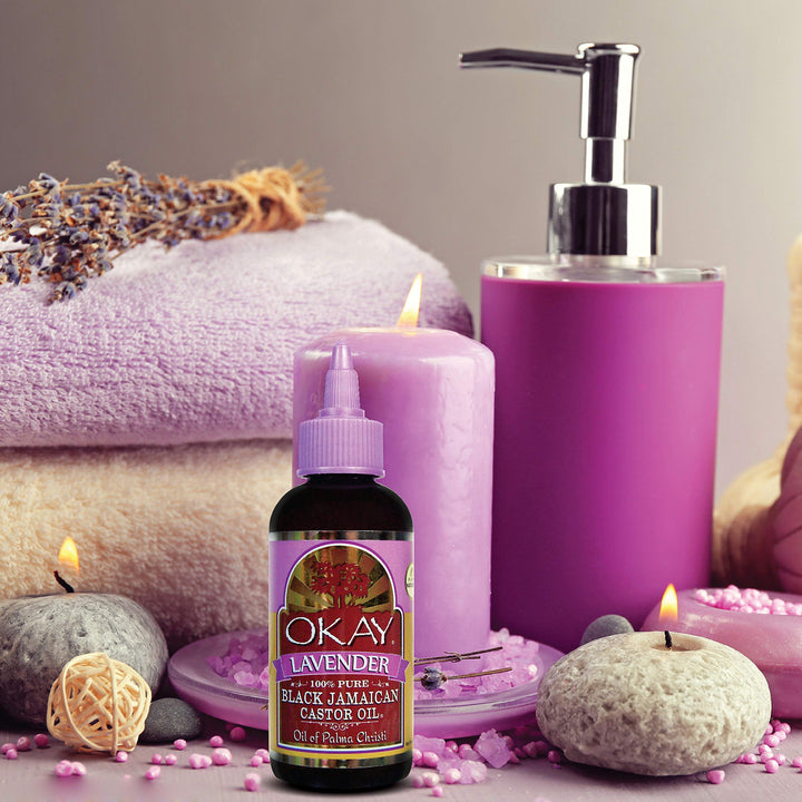 Okay Black Jamaican Castor Oil with Lavender, 4 Ounce