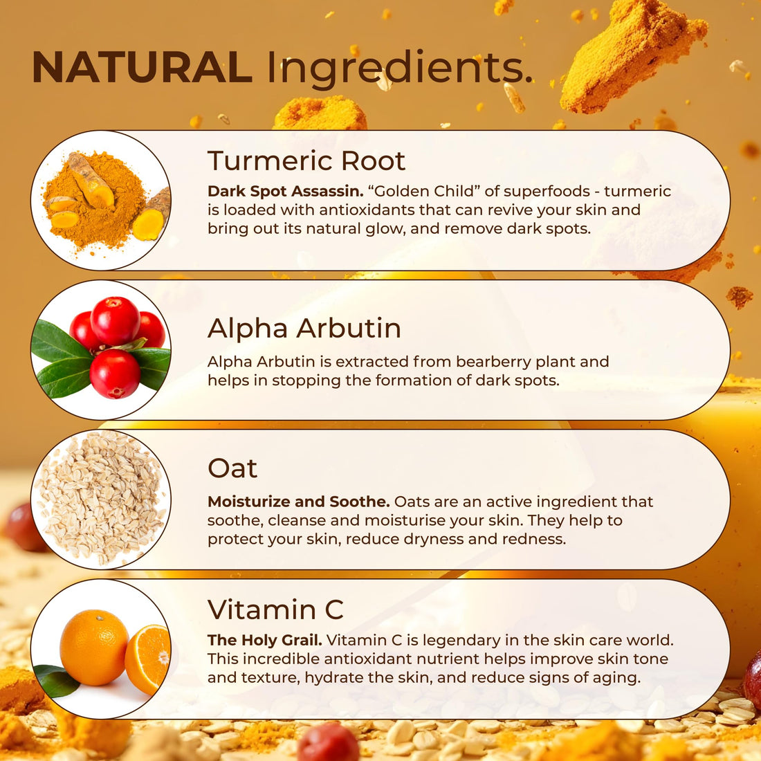 Glo Melanin Organic Turmeric Soap for Dark Spots, Turmeric Soap for Face, All Natural Turmeric Face Wash