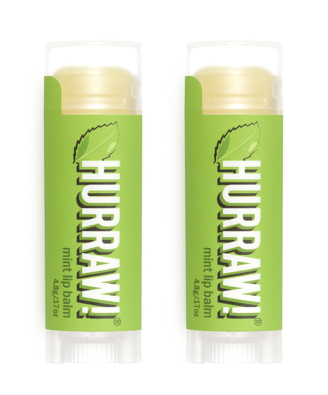 Hurraw! Mint Lip Balm, 2 Pack: Organic, Certified Vegan, Cruelty and Gluten Free. Non-GMO, 100% Natural Ingredients. Bee, Shea, Soy and Palm Free. Made in USA