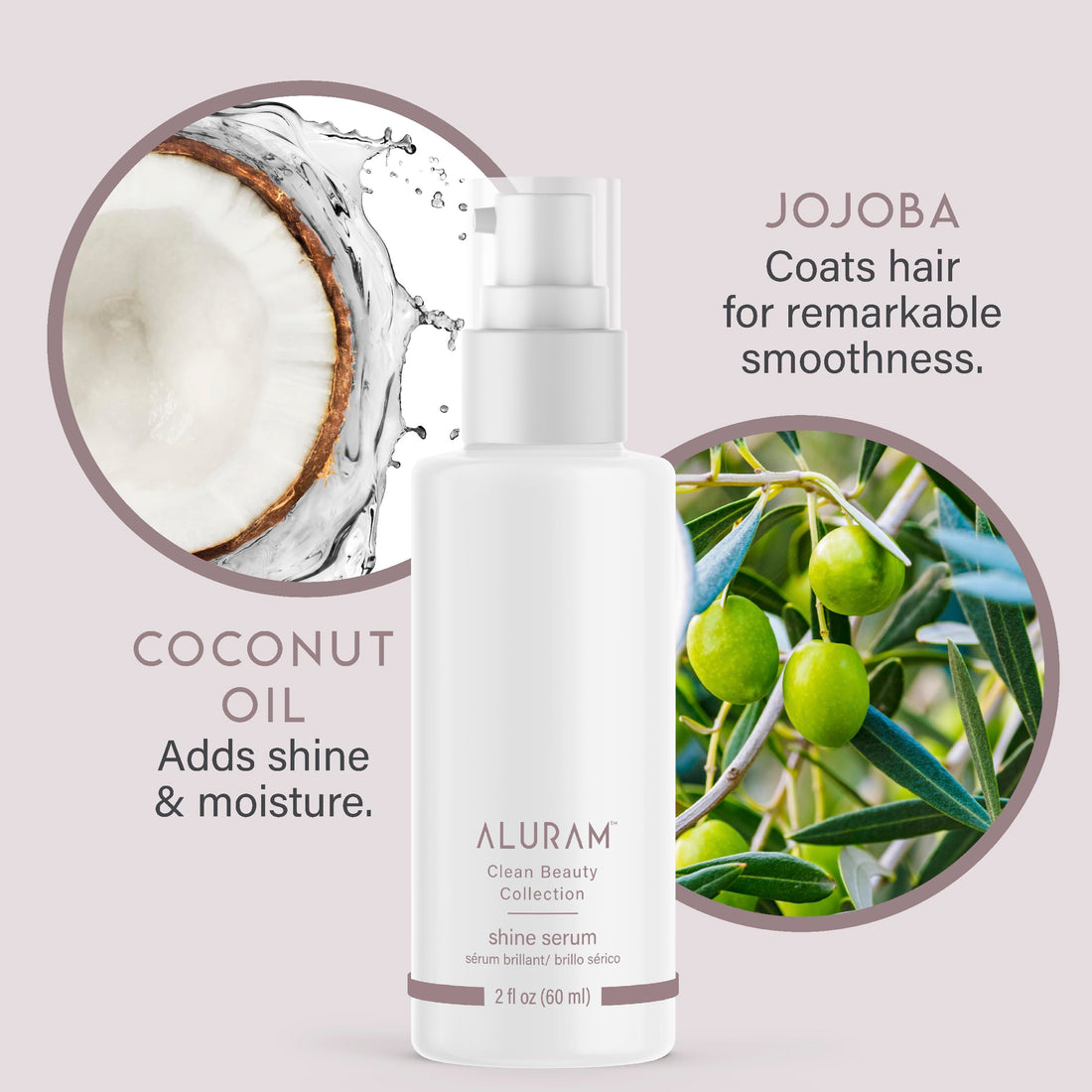 ALURAM Coconut Water Based Shine Serum, 2 Fl Oz