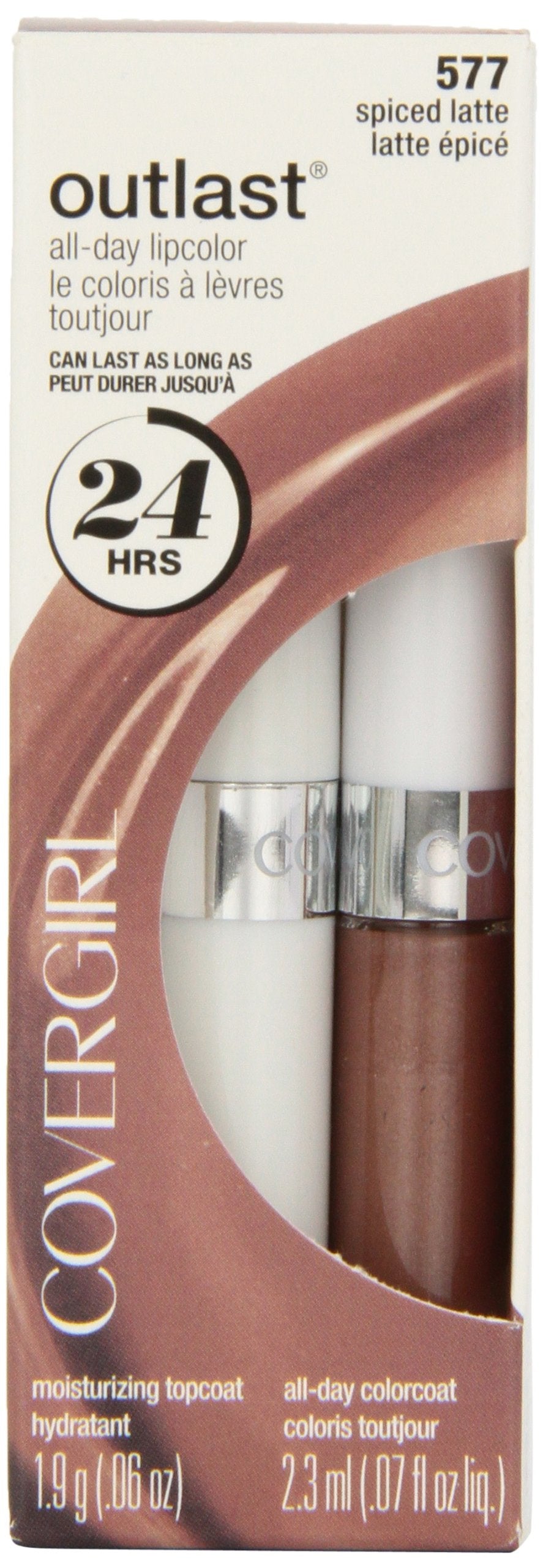 CoverGirl Outlast All Day Two Step Lipcolor, Spiced Latte 577, 0.13 Ounce by COVERGIRL