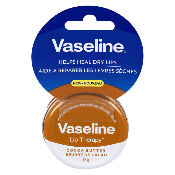 Vaseline Lip Therapy Lip Balm Tin, Cocoa Butter, 0.6 oz