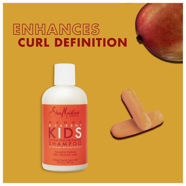 Sheamoisture Extra-Nourishing Shampoo for Kids Mango Carrot with Shea Butter 8 oz