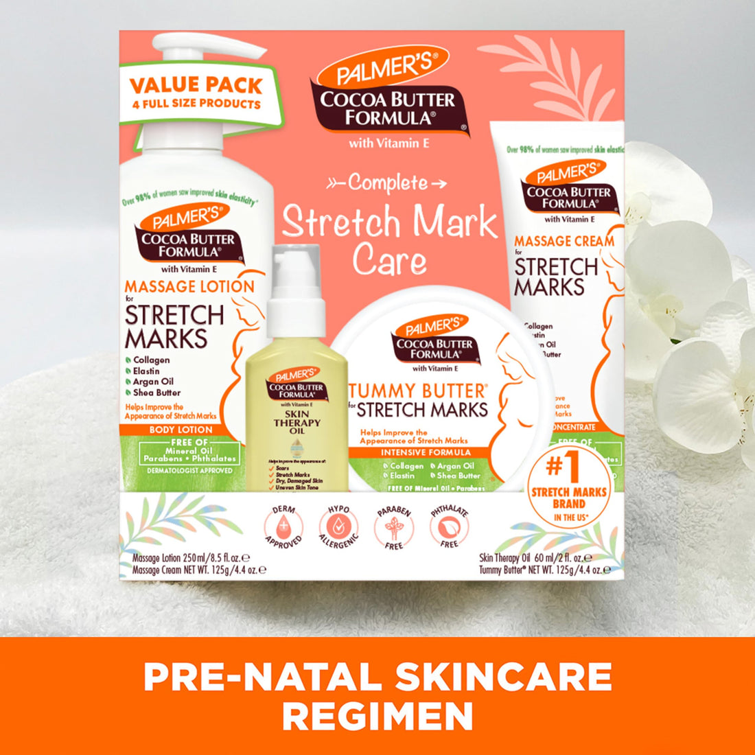 Palmer's Cocoa Butter Formula with Vitamin E Complete Stretch Mark Care Set - 4 PC