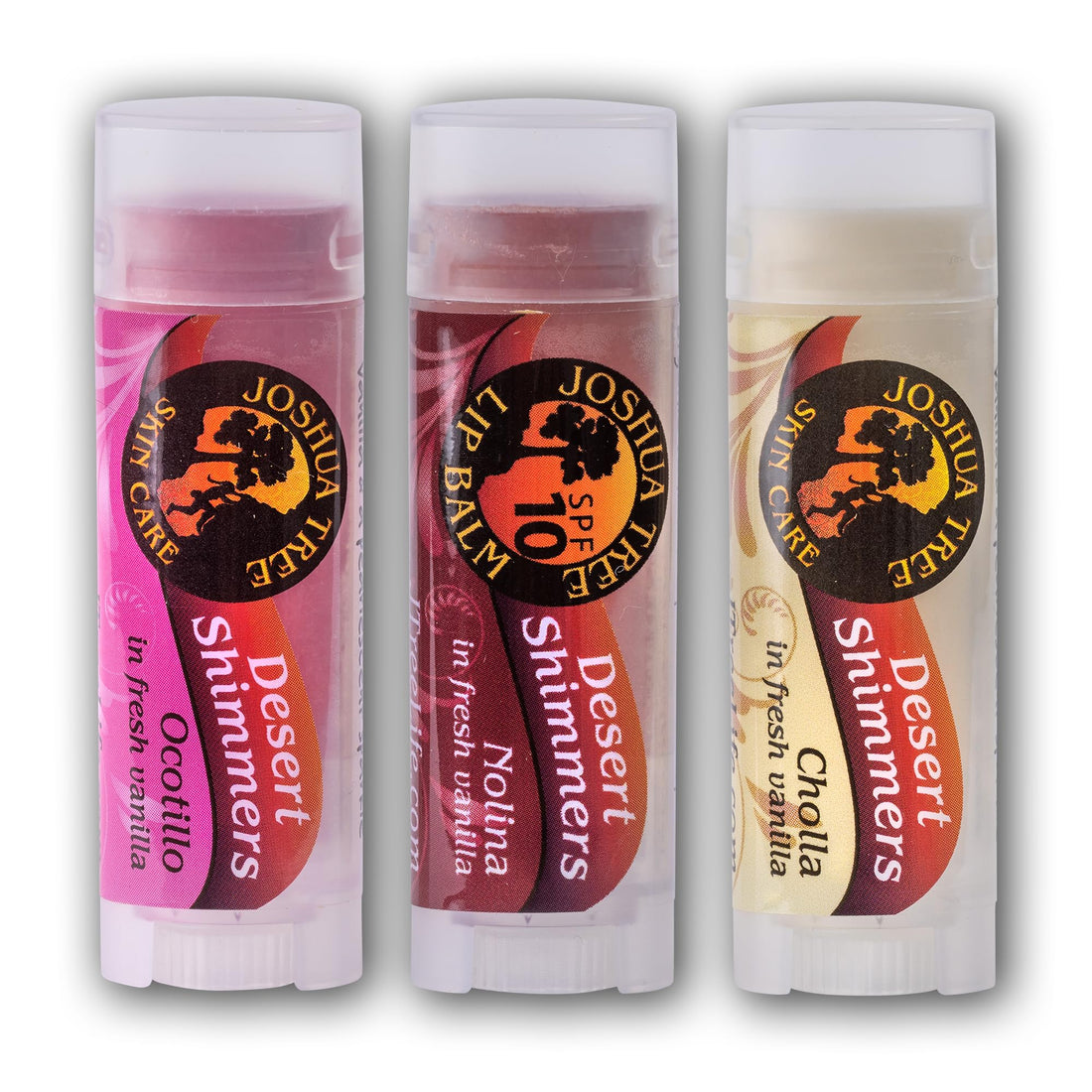 Joshua Tree Balm Lip - Desert Shimmer Trio Gift Set (Cholla, Ocotillo and Nolina)