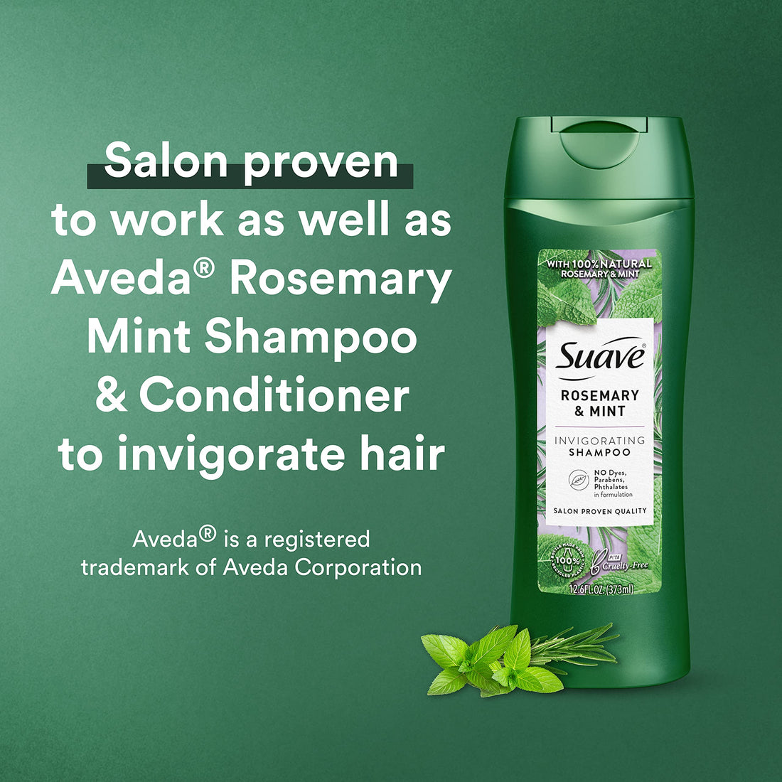 Suave Professionals Shampoo Rosemary Mint for All Hair Types 12.6 Ounce Bottles (Pack of 6)