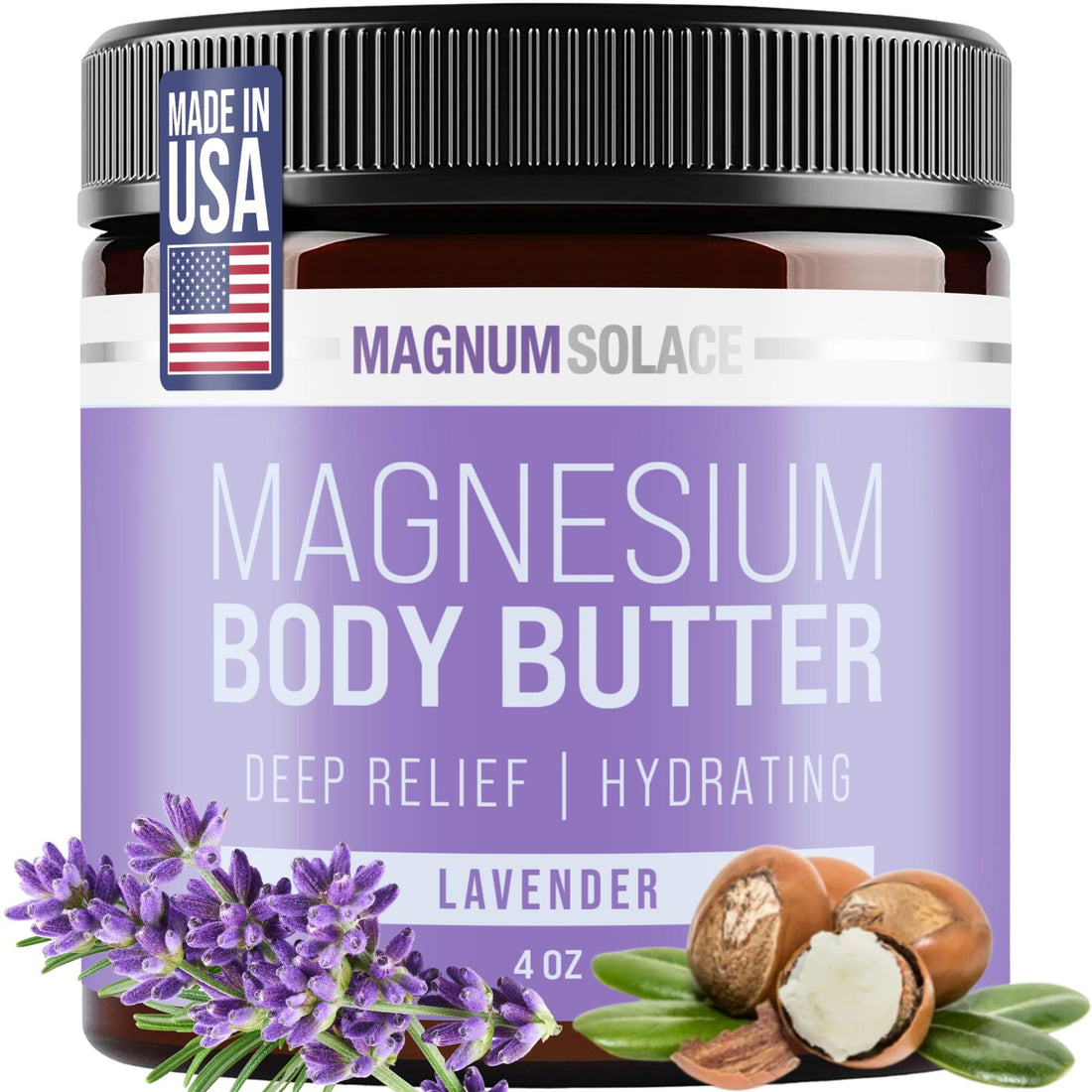 Magnesium Body Butter - Nighttime Magnesium Cream - Lightly Scented (Lavender)